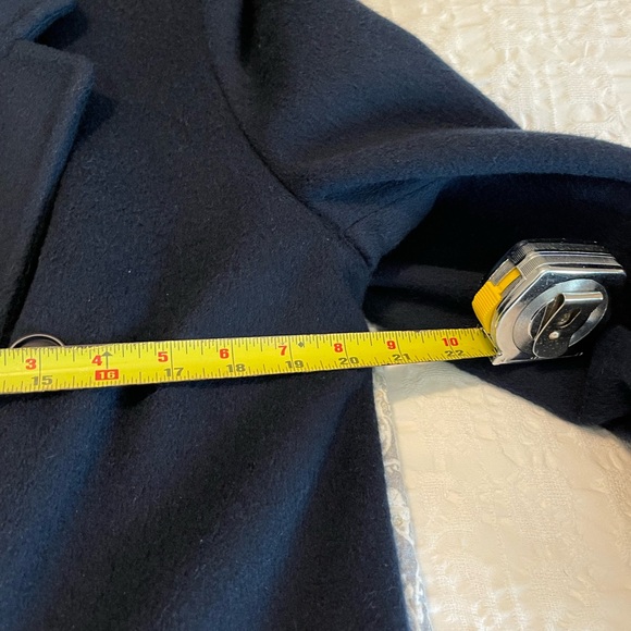 Vintage Forecaster Wool double breasted Trench Coat Size 11/12 navy blue lined - Picture 8 of 10